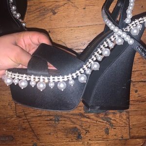 Beautiful Dolls Kill faux Pearl and Diamond heels